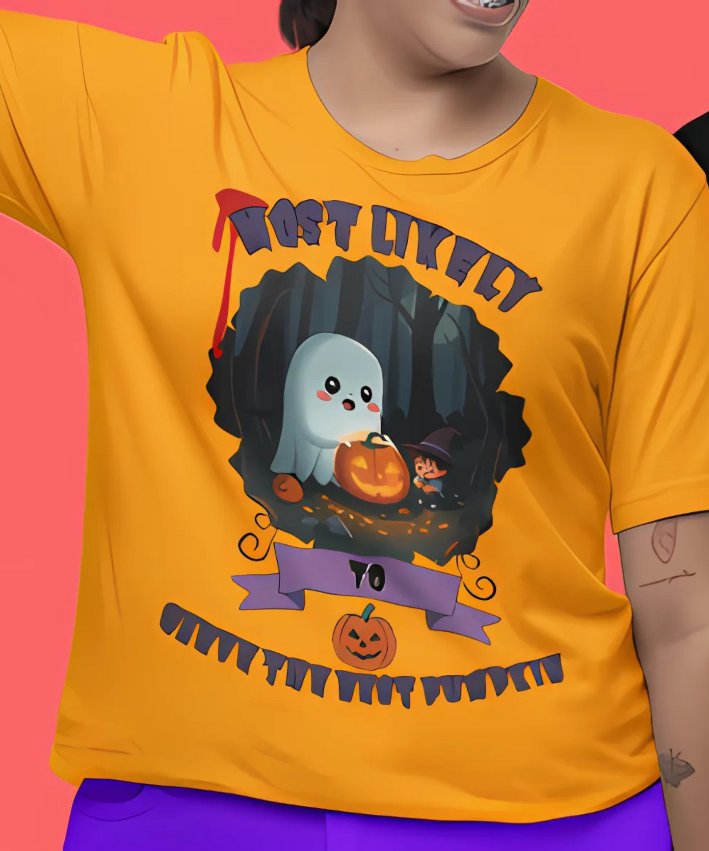 Most Likely To Carve the Best Pumpkin T-Shirt – Graphic Tee for Halloween Group Event Graphic Tee for Office Humor, Friend's Events and Work Gifts Premium Unisex Crewneck T-shirt | Bella + Canvas 3001