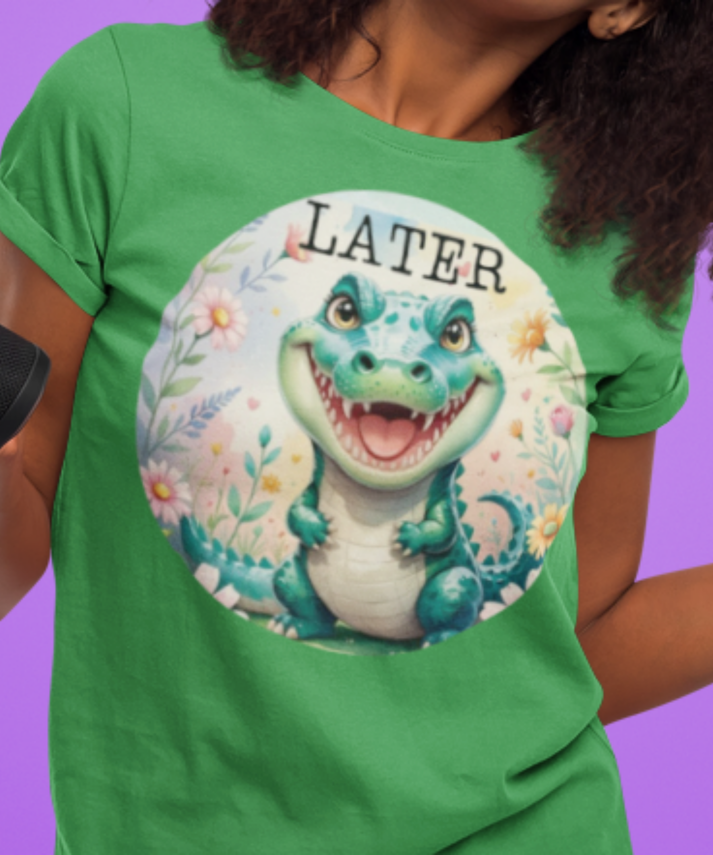 Later, Alligator Chill Cartoon Alligator Tee Great Gift for Nature Lovers Premium Unisex Crewneck T-shirt | Bella + Canvas 3001