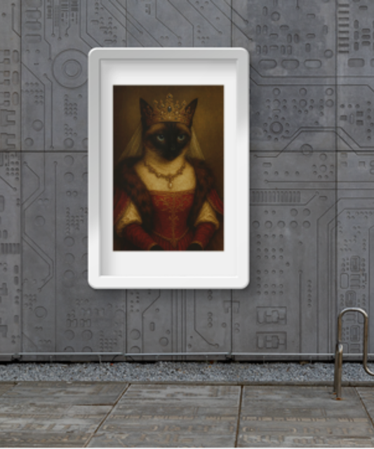 Seal Point Siamese enthusiasts meet Queen Bella Great Gift for Seal Point Siamese Lovers | Museum-Quality Matte Paper Poster 13x18 cm / 5x7″
