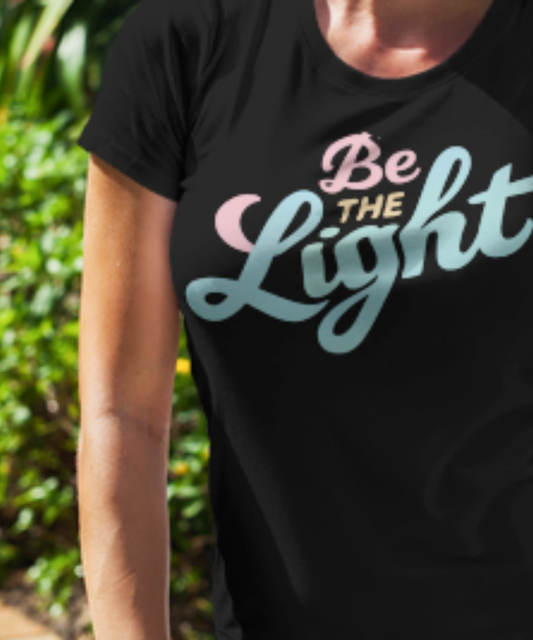 Be The Light. Positive vibes. Premium Unisex Crewneck T-shirt | Bella + Canvas 3001