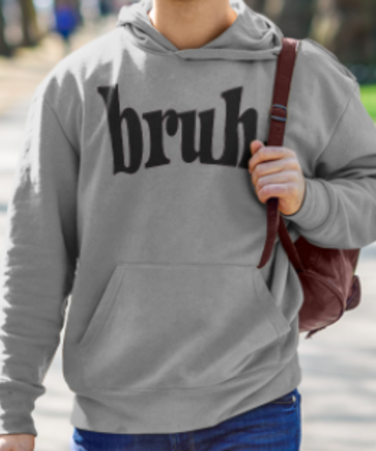 Bruh. Great Gift for those called Bruh or use the word Bruh often Slang Make a Simple Statement | Classic Unisex Pullover Hoodie | Gildan® 18500