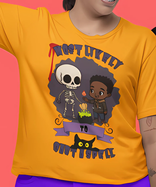 Most Likely To Cast a Spell T-Shirt – Graphic Tee for Halloween Group Event Graphic Tee for Office Humor, Friend's Events and Work Gifts Premium Unisex Crewneck T-shirt | Bella + Canvas 3001