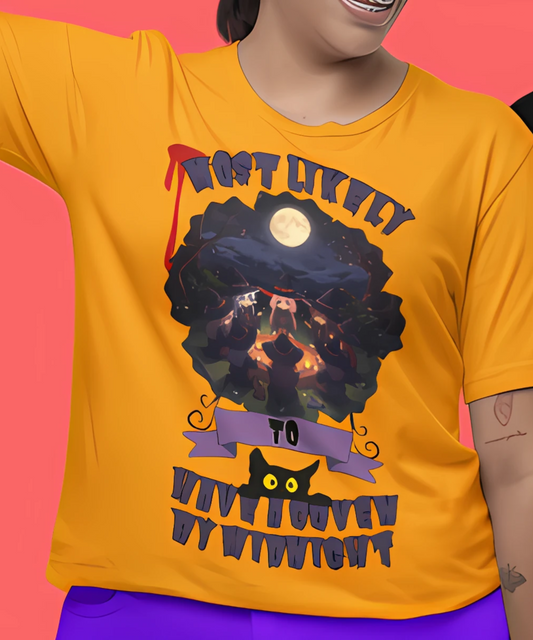 Most Likely To Have A Coven By Midnight T-Shirt – Graphic Tee for Halloween Group Event Graphic Tee for Office Humor, Friend's Events and Work Gifts Premium Unisex Crewneck T-shirt | Bella + Canvas 3001