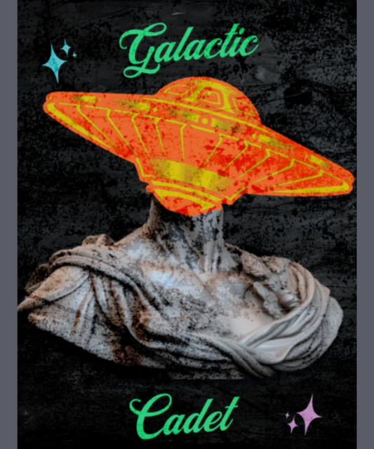 Cosmic Space Explorer Wall Art – Sci-Fi Astronaut Gift for Space Lovers Galactic Cadet Fine Art Poster