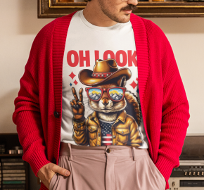 Great gift for Squirrel lovers. Humorous Colorful Squirrel T-Shirt – 'OH LOOK SQUIRREL'