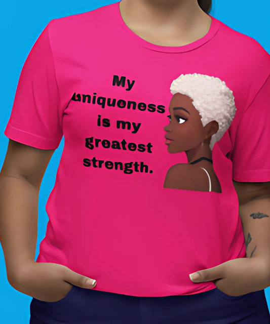 My Uniqueness is My Greatest Strength Great Gift for Strong Unique Women Premium Unisex Crewneck T-shirt | Bella + Canvas 3001