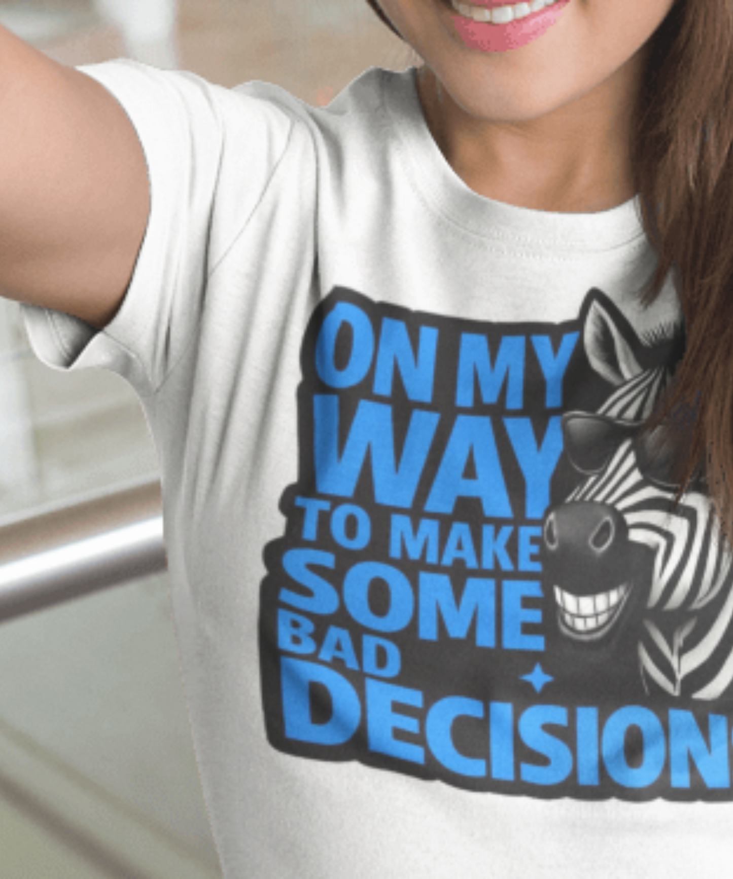 Funny Zebra | Premium Unisex Crewneck T-shirt | Bella + Canvas 3001